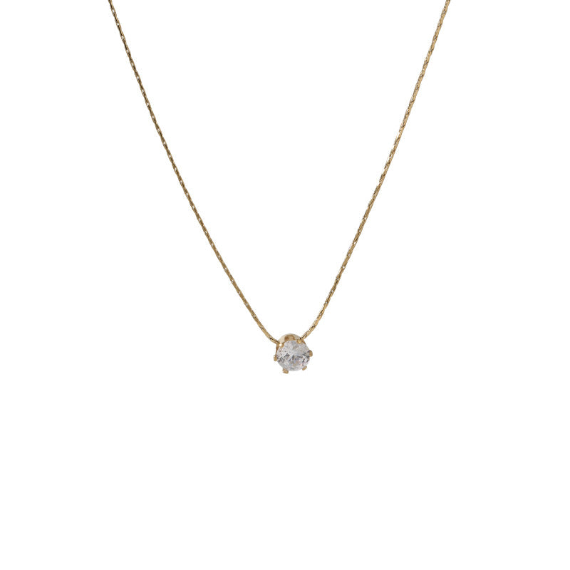 Single Diamond Necklace 18K