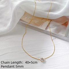 Single Diamond Necklace 18K
