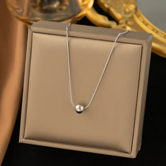 Single Bead Pendant Necklace