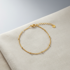 Dainty Beaded Bracelet 18K Gold