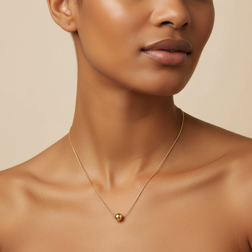 Single Bead Pendant Necklace